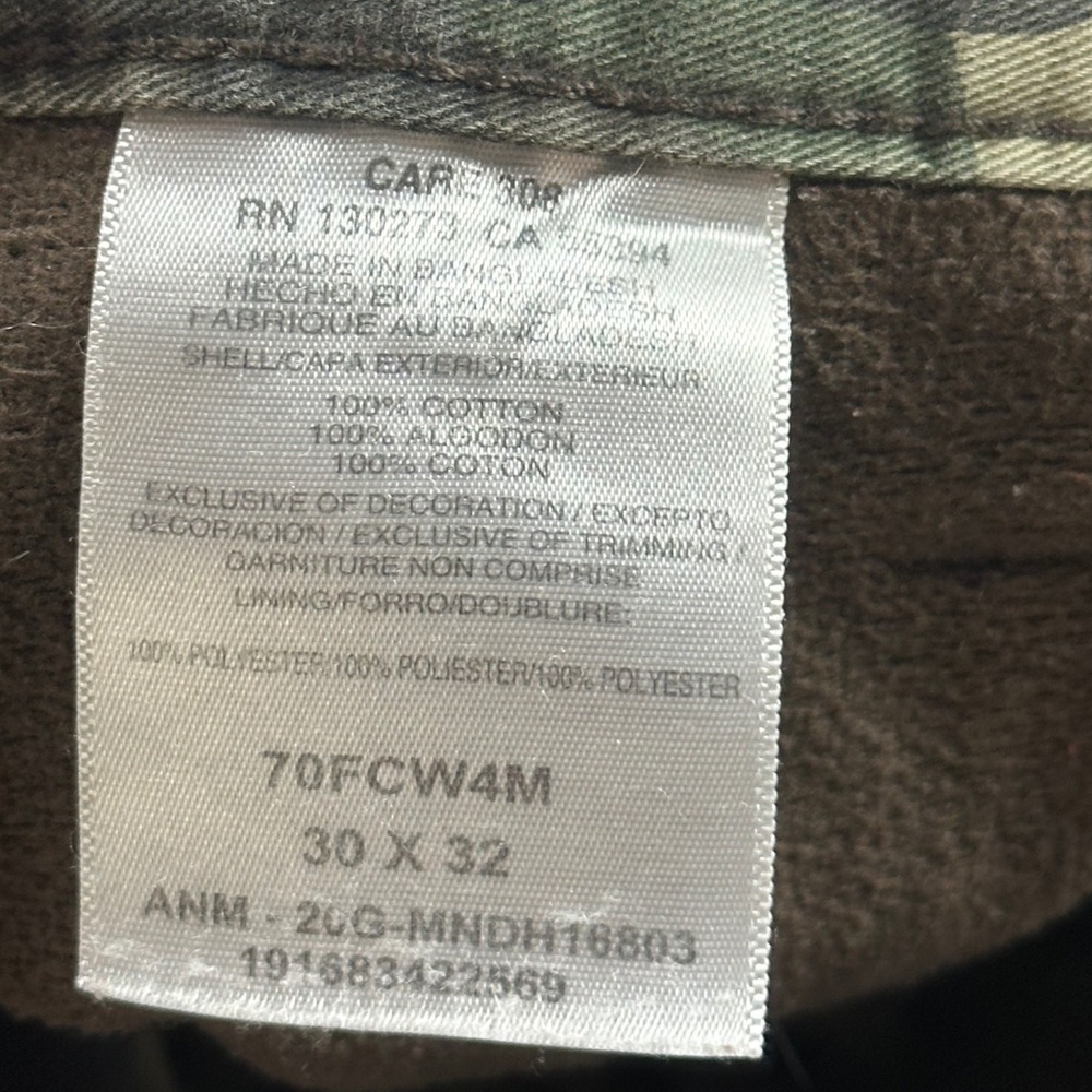 Wrangler Cargo Pants Men 30x32 Multi Color Fleece Lined Relaxed Fit Camo Outdoor - Picture 4 of 7